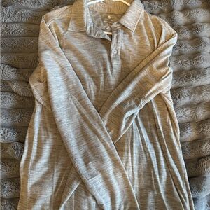 Coolibar Tan Long Sleeve Polo Shirt